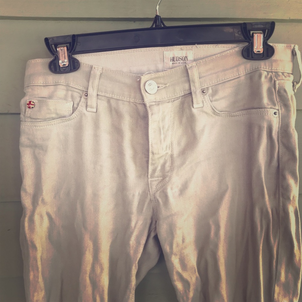 Like new Hudson light gray jeans!